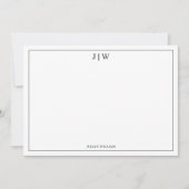 Minimalistisch monogram notitiekaartje (Voorkant)