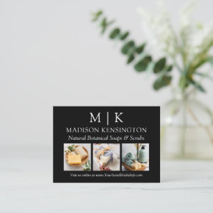 Minimalistisch monogram of Logo Business 3 Foto to Visitekaartje