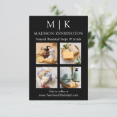 Minimalistisch monogram of Logo Business 4 Foto to Kaart (Staand voorkant)