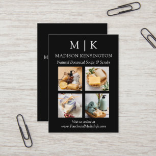 Minimalistisch monogram of Logo Business 4 Foto to Visitekaartje