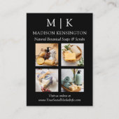 Minimalistisch monogram of Logo Business 4 Foto to Visitekaartje (Voorkant)