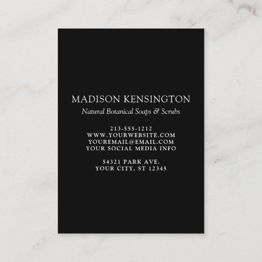 Minimalistisch monogram of Logo Business 4 Foto to Visitekaartje (Achterkant)