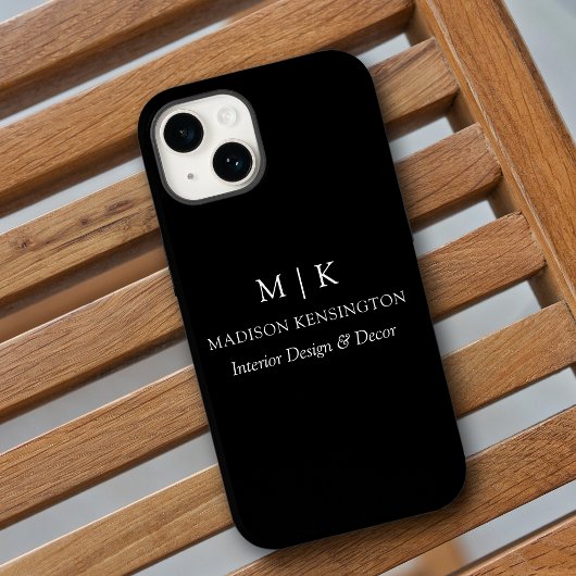 Minimalistisch monogram of Logo Business Black toe Case-Mate iPhone Case