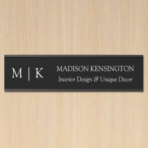 Minimalistisch monogram of Logo Business Black toe