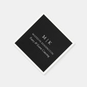 Minimalistisch monogram of Logo Business Black toe Servet (Hoek)