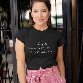 Minimalistisch monogram of Logo Business Black toe T-shirt