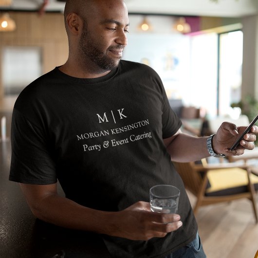 Minimalistisch monogram of Logo Business Blu toevo T-shirt