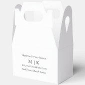 Minimalistisch monogram of Logo Business Gable toe Bedankdoosjes (Open)