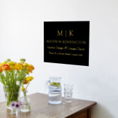 Minimalistisch monogram of Logo Business Gold toev Folie Afdrukken (Laag (Keuken))