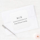 Minimalistisch monogram of Logo Business Product t Vierkante Sticker (Envelop)