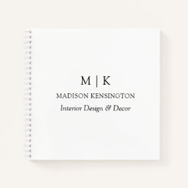 Minimalistisch monogram of Logo Business Square to Notitieboek