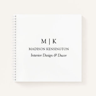 Minimalistisch monogram of Logo Business Square to Notitieboek