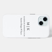 Minimalistisch monogram of Logo Business toevoegen Case-Mate iPhone Case (Achterkant (horizontaal))