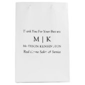 Minimalistisch monogram of Logo Business toevoegen Medium Cadeauzakje (Voorkant)