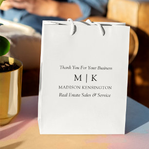 Minimalistisch monogram of Logo Business toevoegen Medium Cadeauzakje