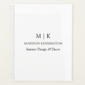 Minimalistisch monogram of Logo Business toevoegen Planner (Voorkant)