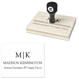 Minimalistisch monogram of Logo Business toevoegen Rubberstempel