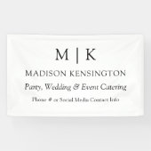 Minimalistisch monogram of Logo Business toevoegen Spandoek (Horizontaal)