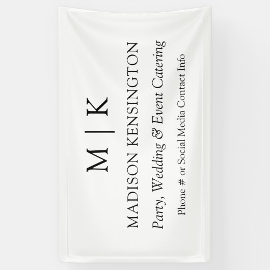 Minimalistisch monogram of Logo Business toevoegen Spandoek (Verticaal)