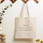 Minimalistisch monogram of Logo Business toevoegen Tote Bag
