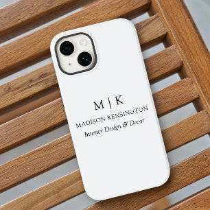 Minimalistisch Monogram of Logo Zakelijk iPhone 15 Case