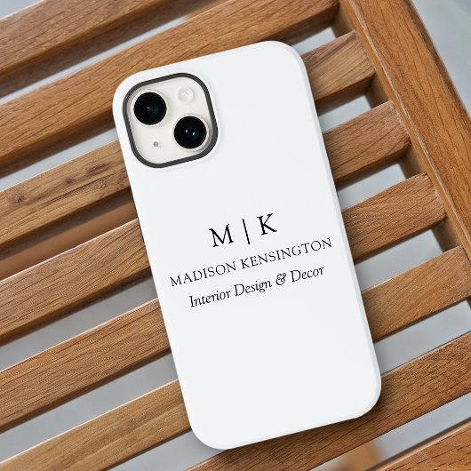 Minimalistisch Monogram of Logo Zakelijk iPhone 15 Case