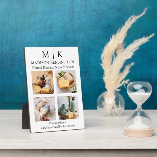 Minimalistisch monogram of voeg Logo Business 4-fo Fotoplaat (Zijkant)