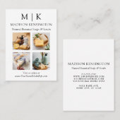 Minimalistisch monogram of voeg Logo Business 4-fo Visitekaartje (Voorkant / Achterkant)