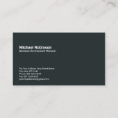 Minimalistisch Monogram op Elegant Grijs | SAN Ser Visitekaartje (Achterkant)