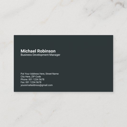 Minimalistisch Monogram op Elegant Grijs | SAN Ser Visitekaartje (Achterkant)