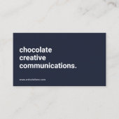 Minimalistisch monogram op marineblauw | SAN Serif Visitekaartje (Voorkant)