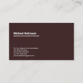 Minimalistisch Monogram op rustieke Maroon | SAN S Visitekaartje (Achterkant)