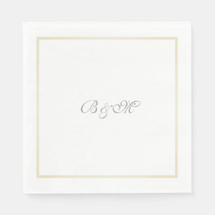 minimalistisch monogram/paar-initialen servetten
