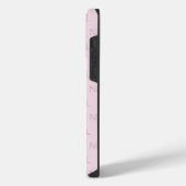 Minimalistisch monogram patroon iPhone hoesje (Linkerkant)