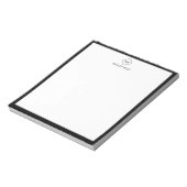 Minimalistisch Monogram Persoonlijk Briefpapier No Notitieblok (Linkerzijde)