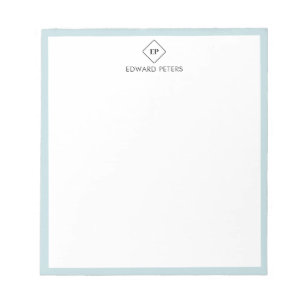 Minimalistisch Monogram Persoonlijk Briefpapier No Notitieblok
