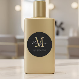 Minimalistisch Monogram Productlabel Ronde Sticker