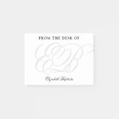 Minimalistisch Monogram Professioneel Elegant Post-it® Notes (Voorkant)