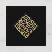 Minimalistisch Monogram QR-code Vierkante Visitekaartje (Achterkant)