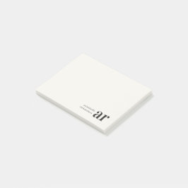 Minimalistisch  monogram Retro Typografie Post-it® Notes