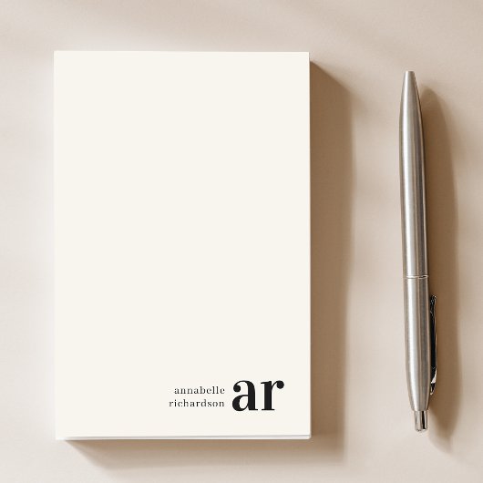 Minimalistisch monogram Retro Typografie Post-it® Notes