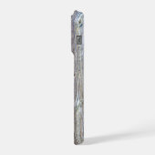 Minimalistisch monogram rustic barn hout iPhone hoesje (Linkerkant)