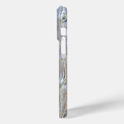 Minimalistisch monogram rustiek Schuur-hout Case-Mate iPhone Case (Achterkant / Links)