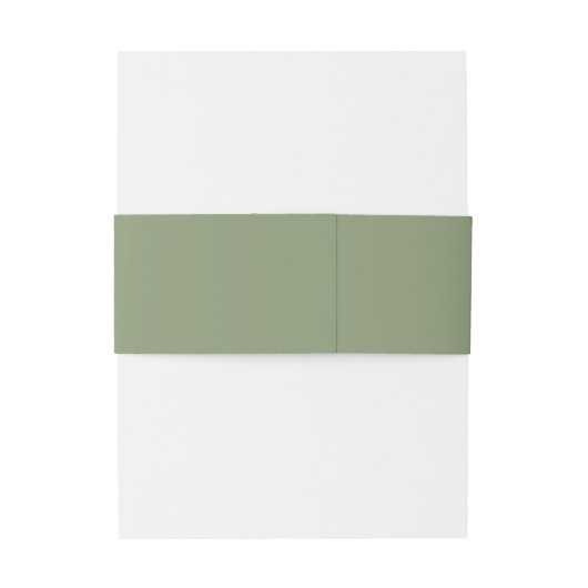 Minimalistisch Monogram Sage Green Wedding Uitnodigingen Wikkel (Achterkant Voorbeeld)