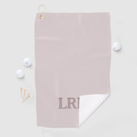Minimalistisch Monogram Schaduwlettertype Boho Tau Golfhanddoek (Insitu)