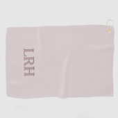 Minimalistisch Monogram Schaduwlettertype Boho Tau Golfhanddoek (Horizontaal)