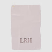 Minimalistisch Monogram Schaduwlettertype Boho Tau Golfhanddoek (Voorkant)