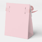 Minimalistisch monogram schrift roze bedankdoosjes (Achterkant)