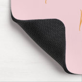 Minimalistisch monogram schrift roze muismat (Hoek)