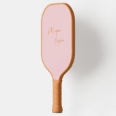 Minimalistisch monogram schrift roze pickleball paddle (Links)